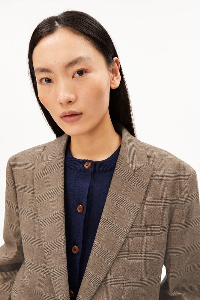 CHECK Oversized Blazer claystone sand stone