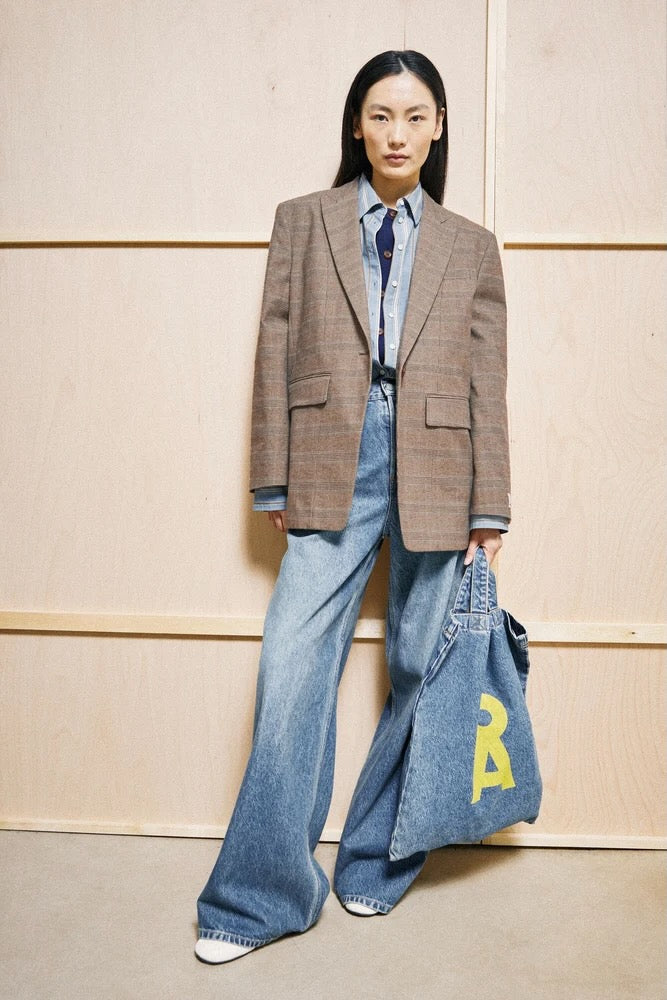CHECK Oversized Blazer claystone sand stone