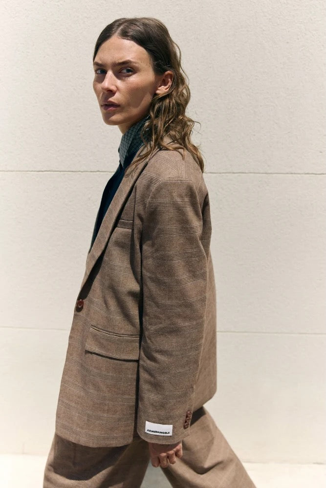 CHECK Oversized Blazer claystone sand stone