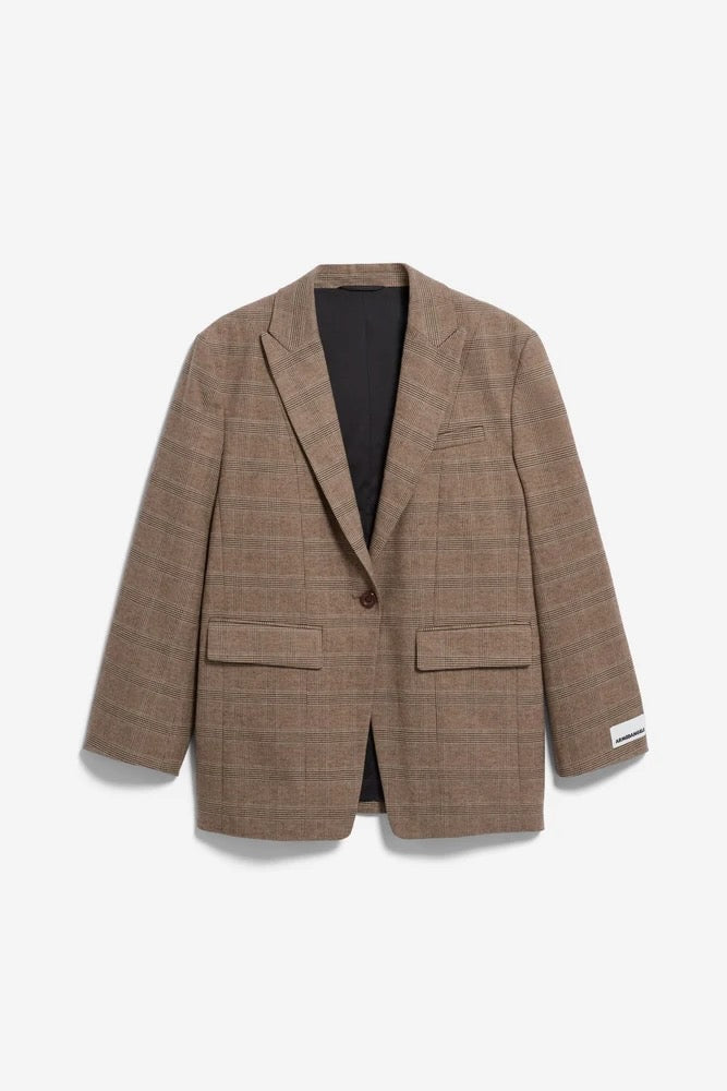 CHECK Oversized Blazer claystone sand stone