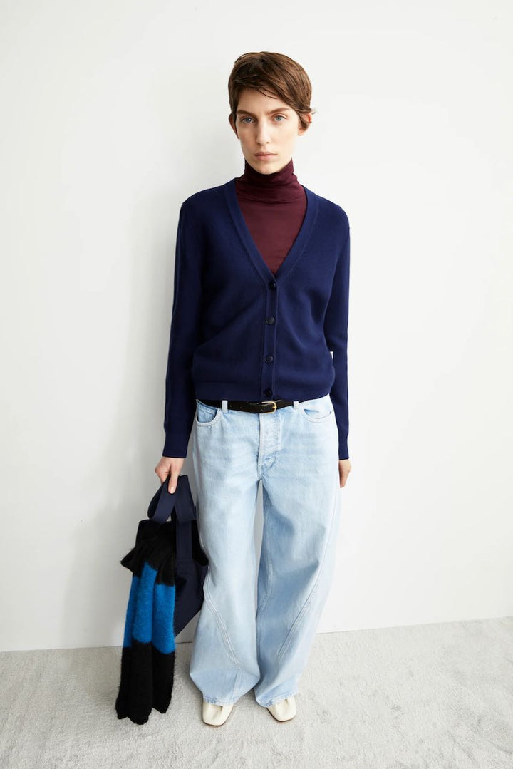 MENAAL Links Links Cardigan tinted navy