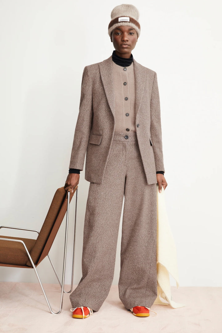 MIKULAA TWEED Blazer pure walnut cream