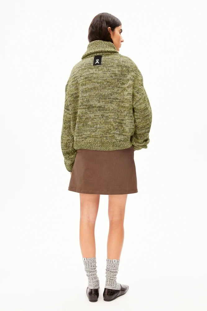 MOULINÉ Brushed Knit Cardigan oatmilk mosslace