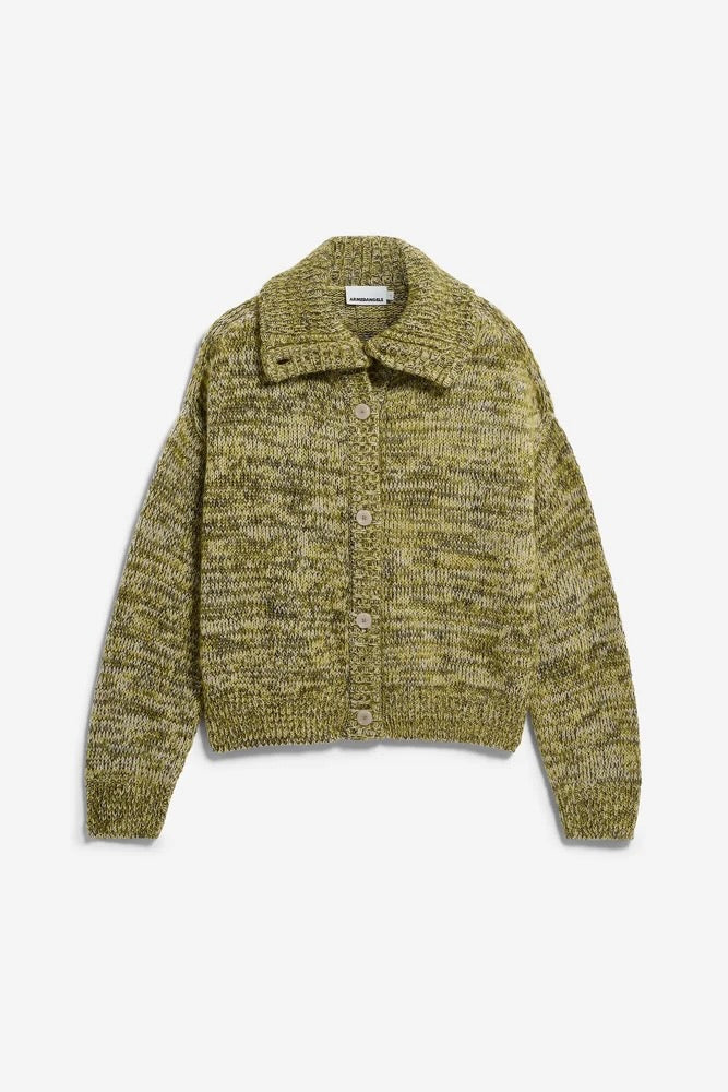 MOULINÉ Brushed Knit Cardigan oatmilk mosslace