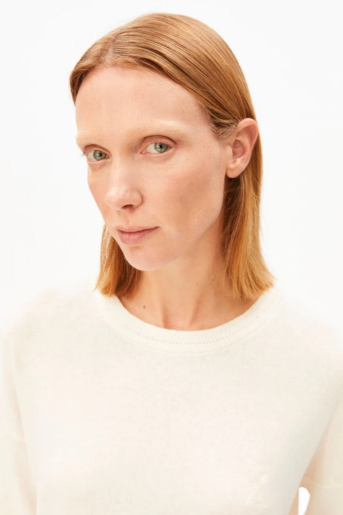 S SL LINEN Blend Knit Sweater undyed