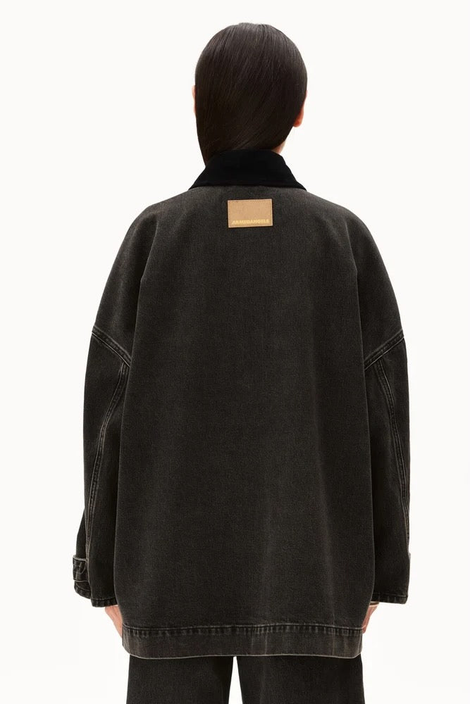 CORD Collar Denim Jacket nutmeg