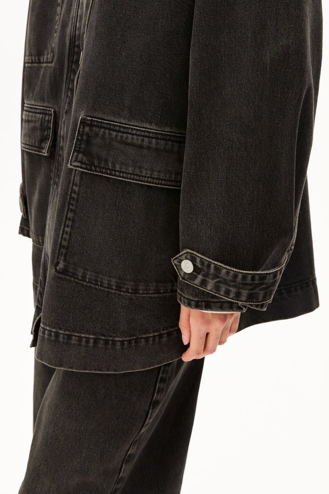 CORD Collar Denim Jacket nutmeg