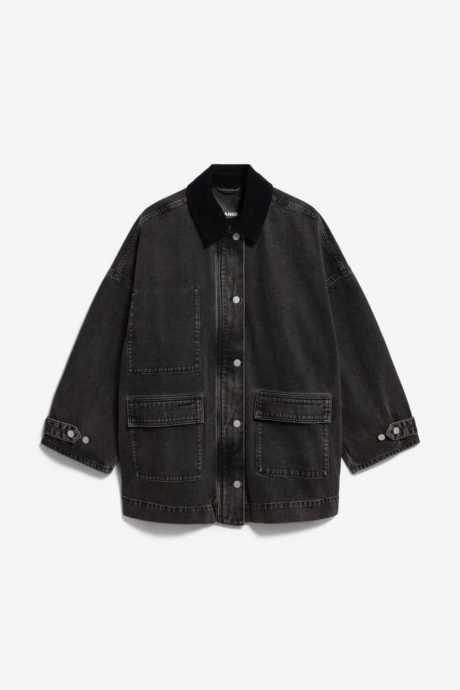CORD Collar Denim Jacket nutmeg