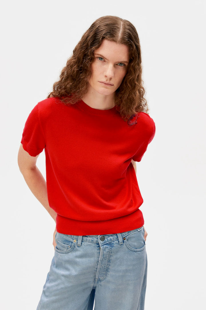 FINE S SL Knit Sweater mars red