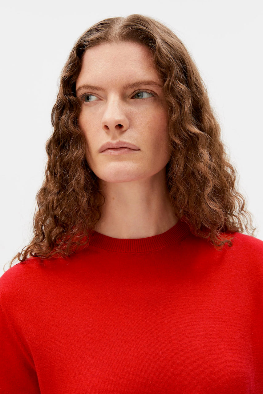 FINE S SL Knit Sweater mars red