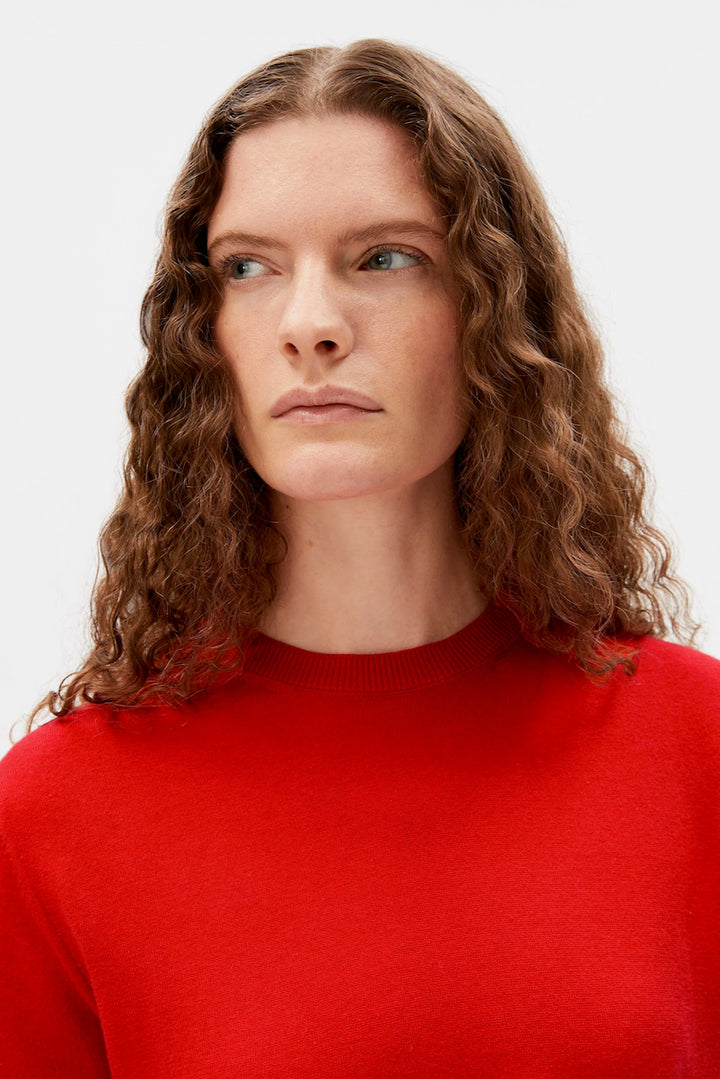 FINE S SL Knit Sweater mars red