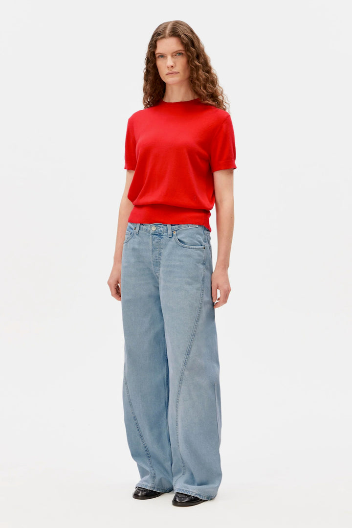 FINE S SL Knit Sweater mars red