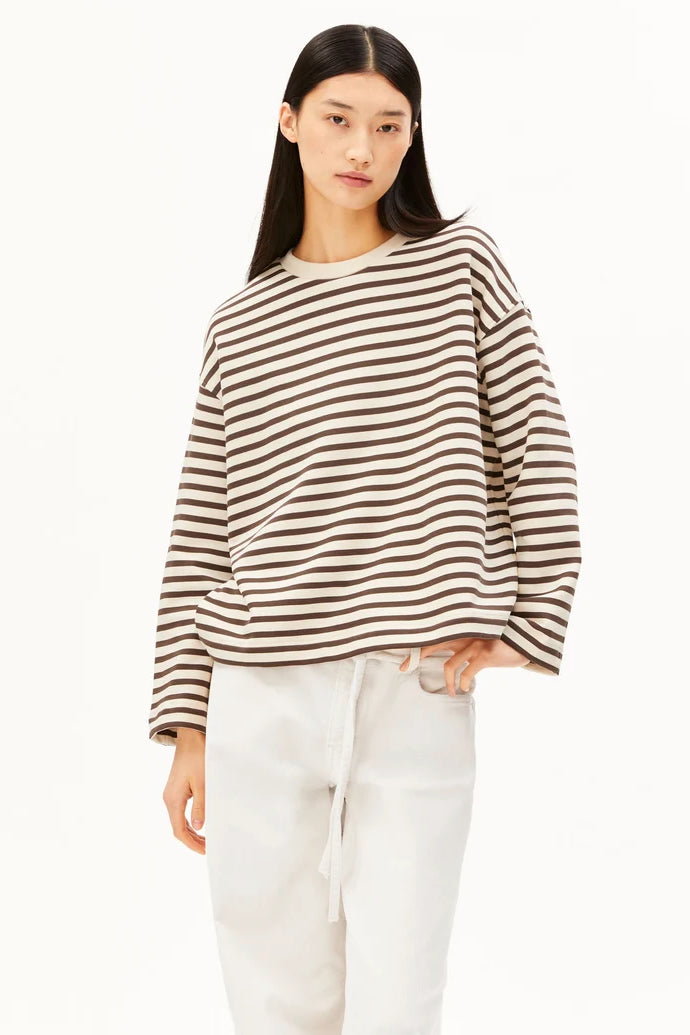 FRANKAA MAARLEN Stripe Sweat undyed claystone