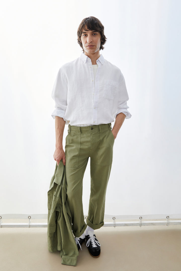 LINEN LS Shirt white