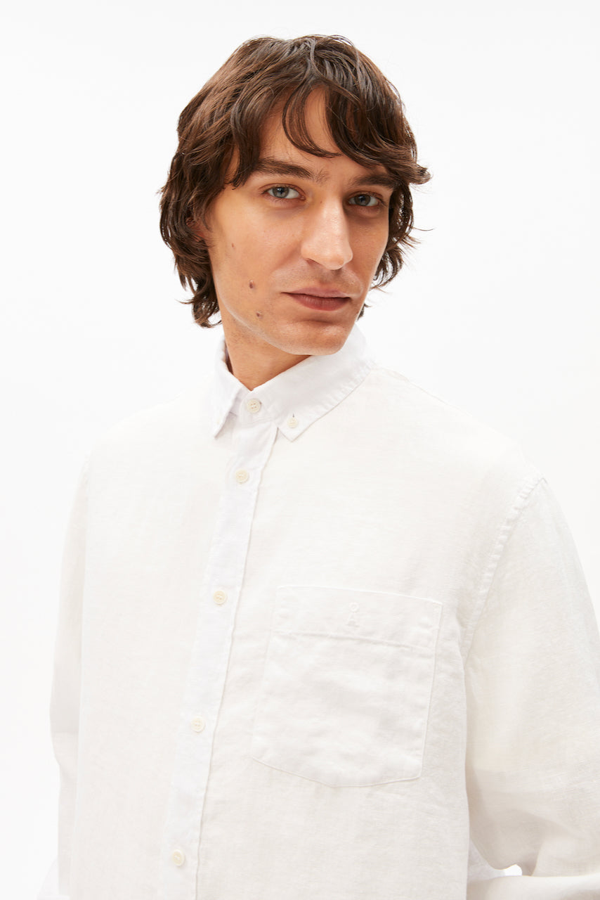 LINEN LS Shirt white