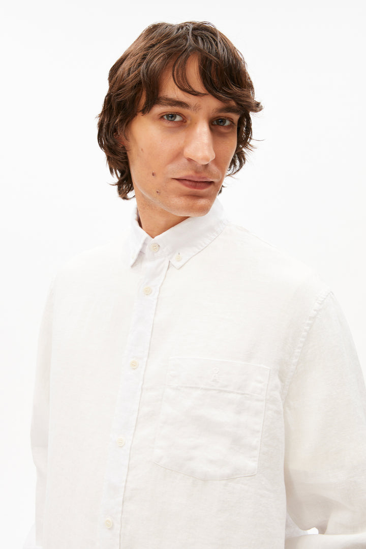 LINEN LS Shirt white
