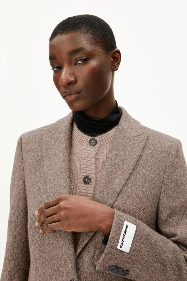 MIKULAA TWEED Blazer pure walnut cream