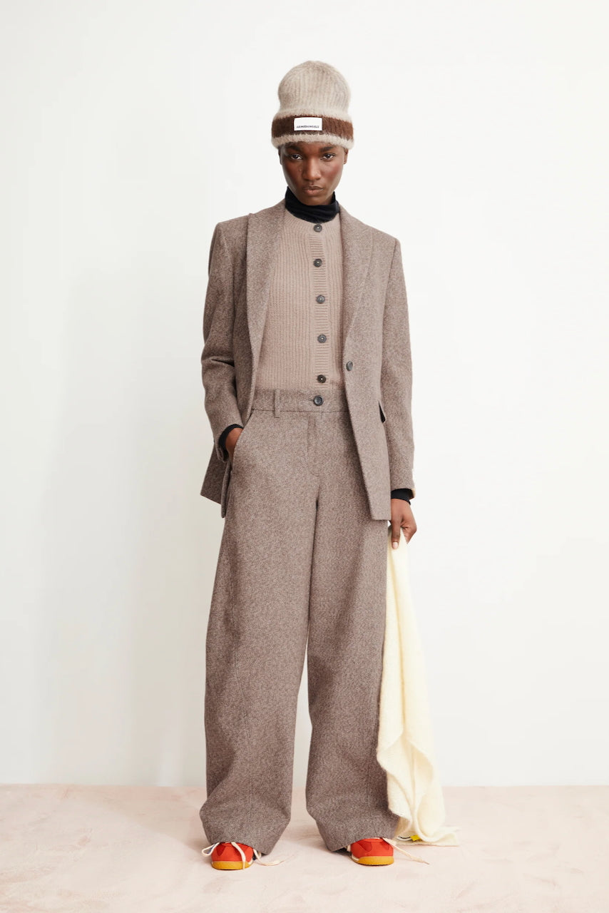 MIKULAA TWEED Blazer pure walnut cream