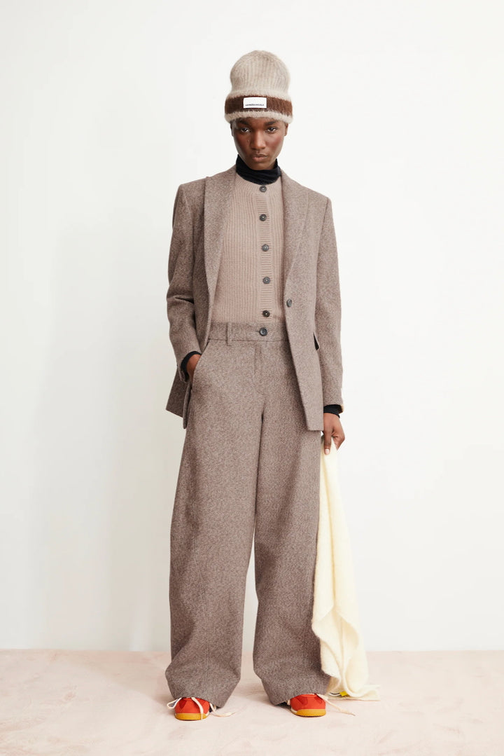 MIKULAA TWEED Blazer pure walnut cream