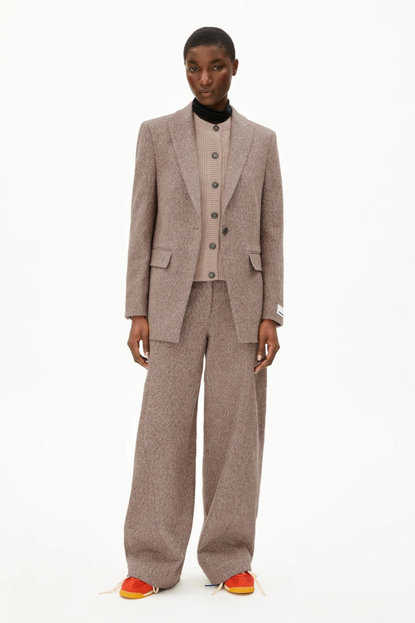 MIKULAA TWEED Blazer pure walnut cream