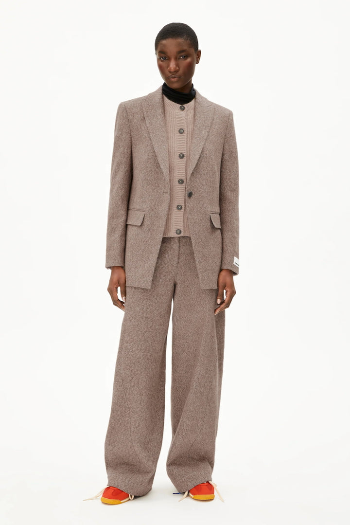 MIKULAA TWEED Blazer pure walnut cream