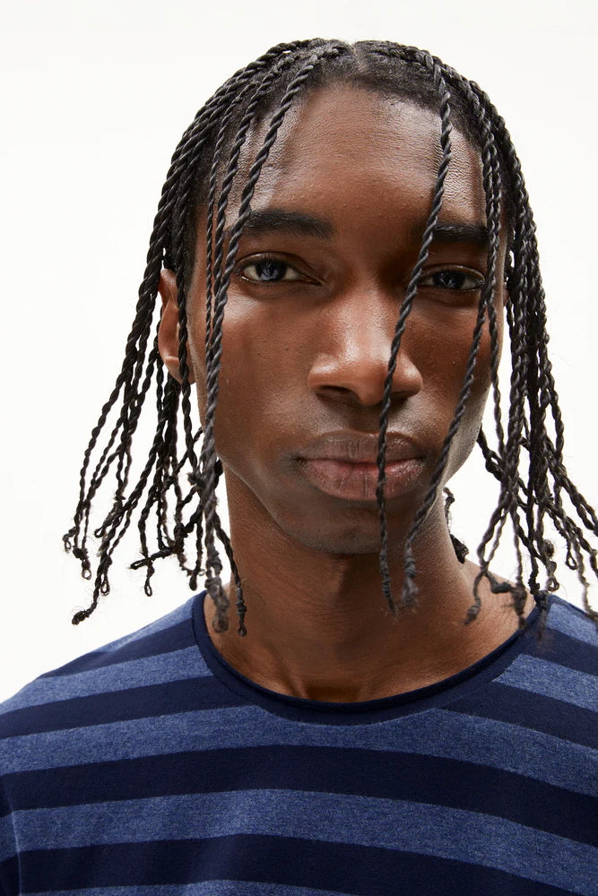 MAARKOS LS STRIPES BR blue mel night sky