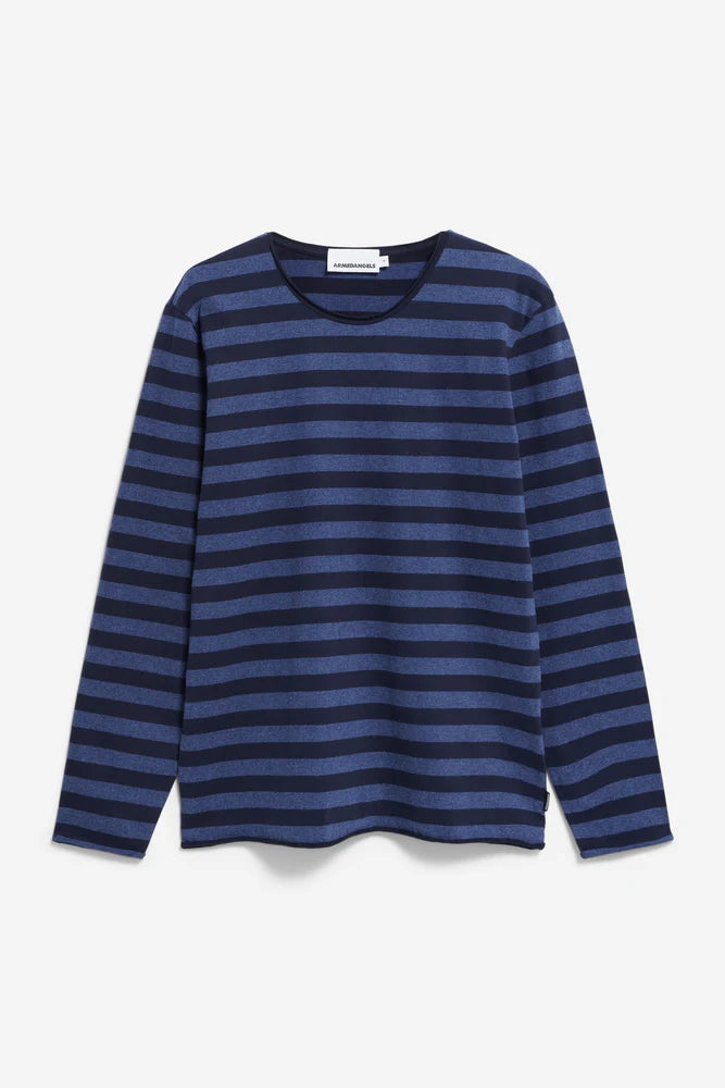 MAARKOS LS STRIPES BR blue mel night sky