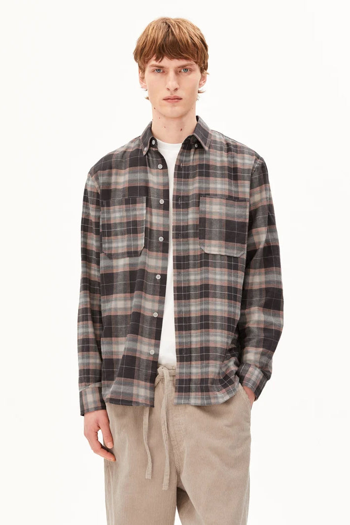 PATCHWORK Langarmhemd pure