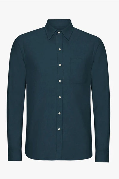 ORGANIC FLANNEL Shirt petrol blue