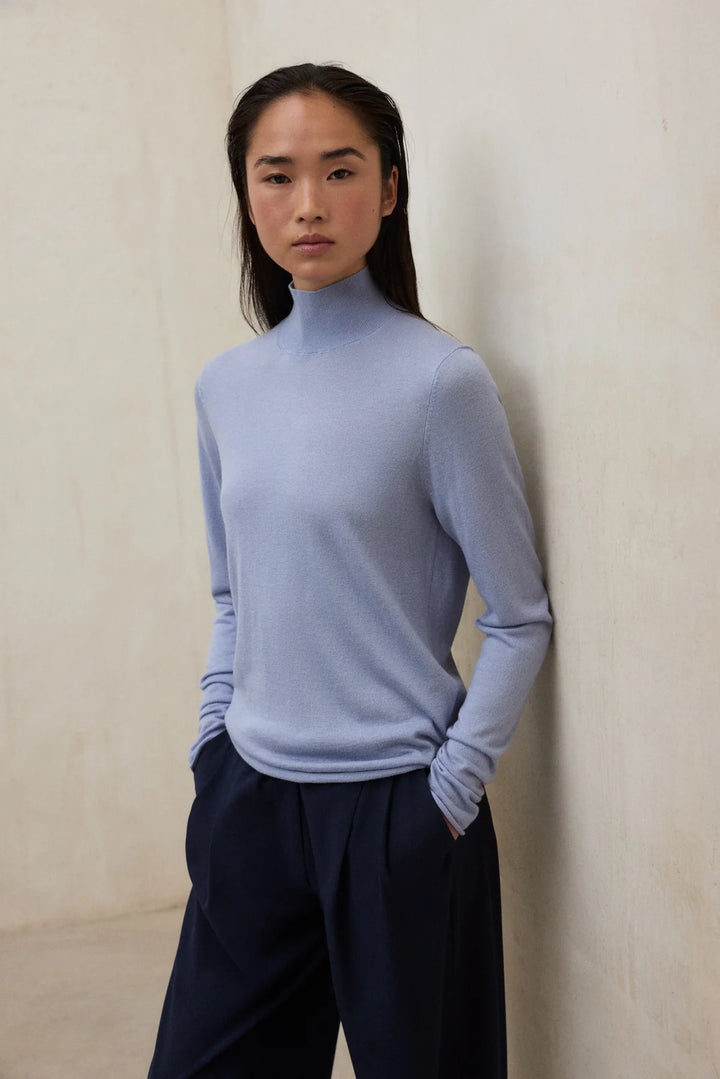 FAYA Knit Sweater blue lilac