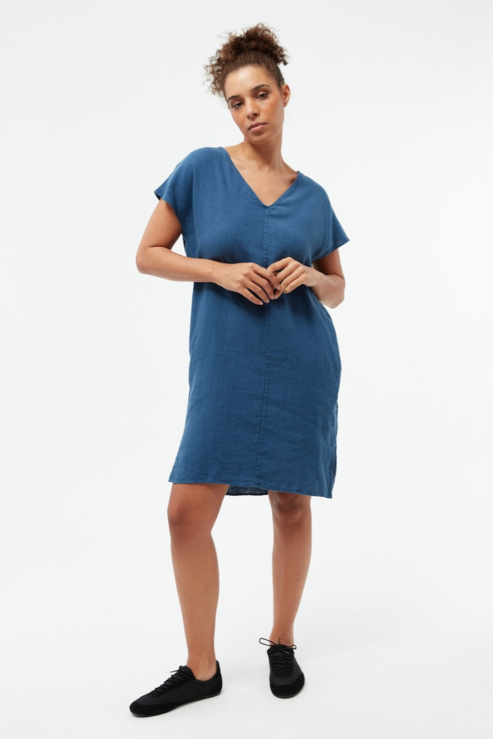 GBMabel Linen Dress blazing blue