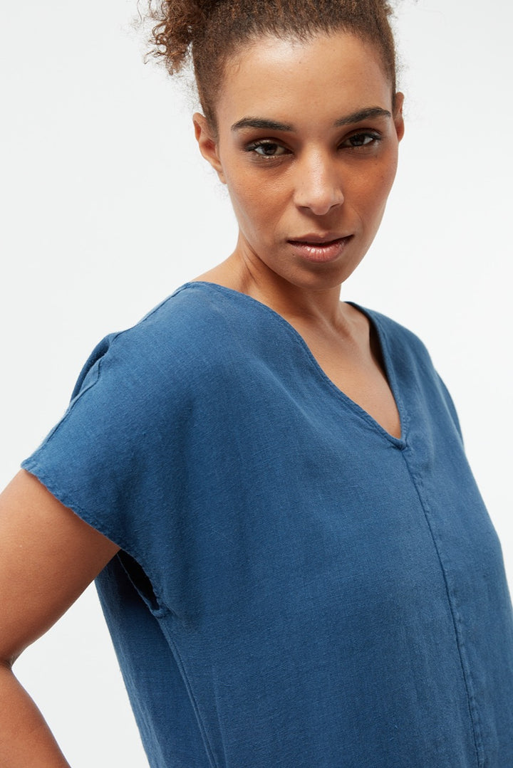 GBMabel Linen Dress blazing blue