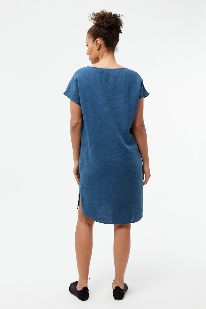 GBMabel Linen Dress blazing blue