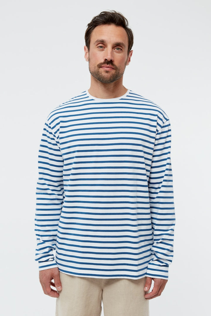 GBPittie Stripes LS T-Shirt blue white