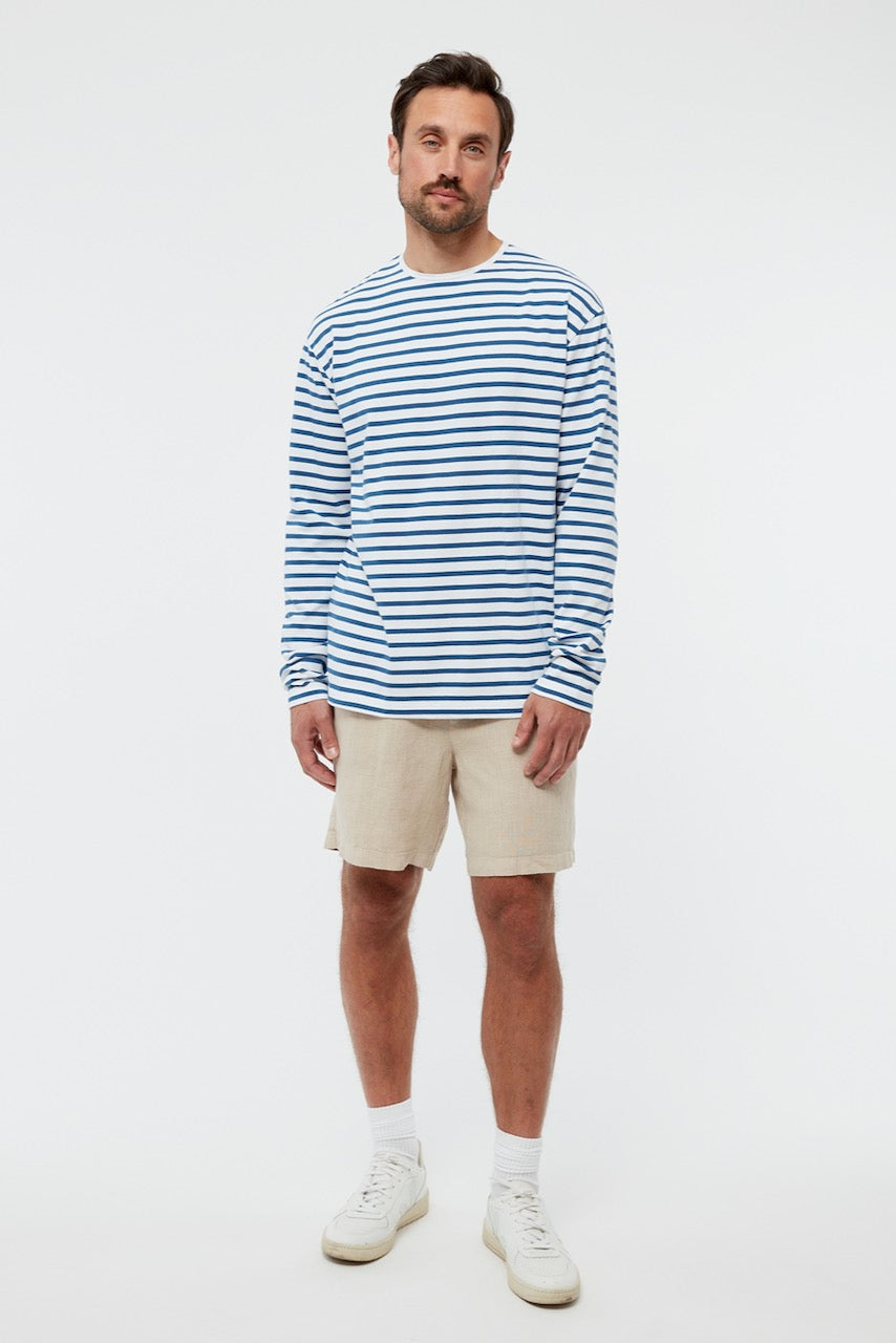 GBPittie Stripes LS T-Shirt blue white