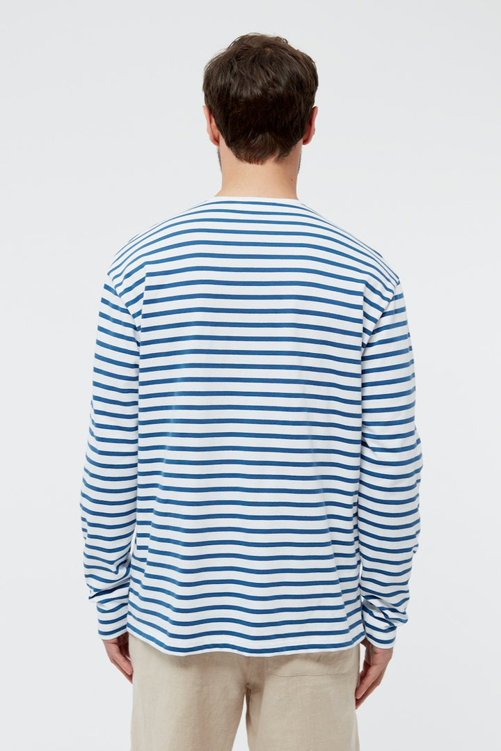 GBPittie Stripes LS T-Shirt blue white