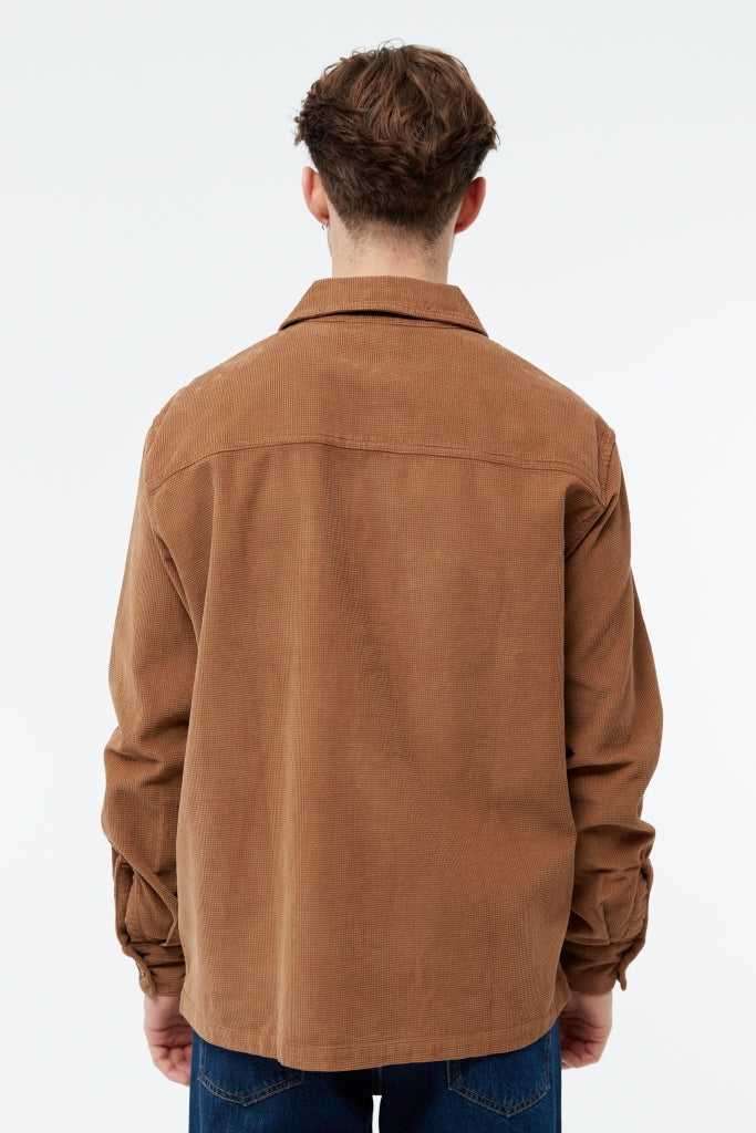 GBCURT Structure Shirt dark camel