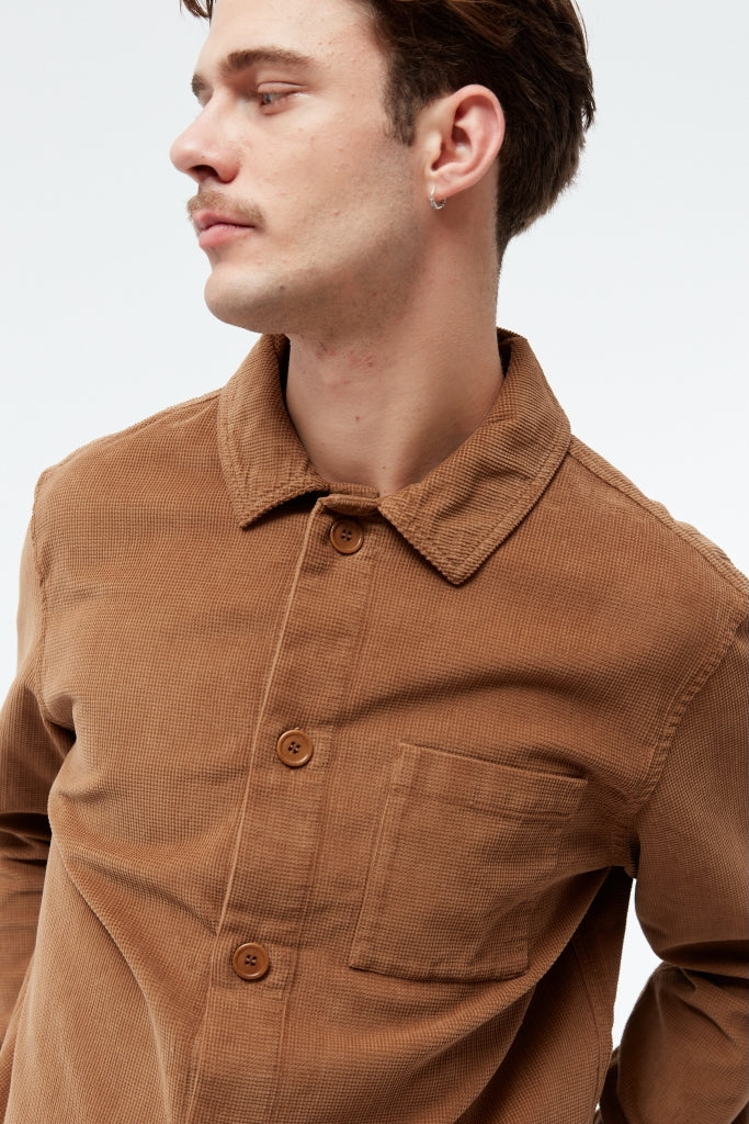 GBCURT Structure Shirt dark camel