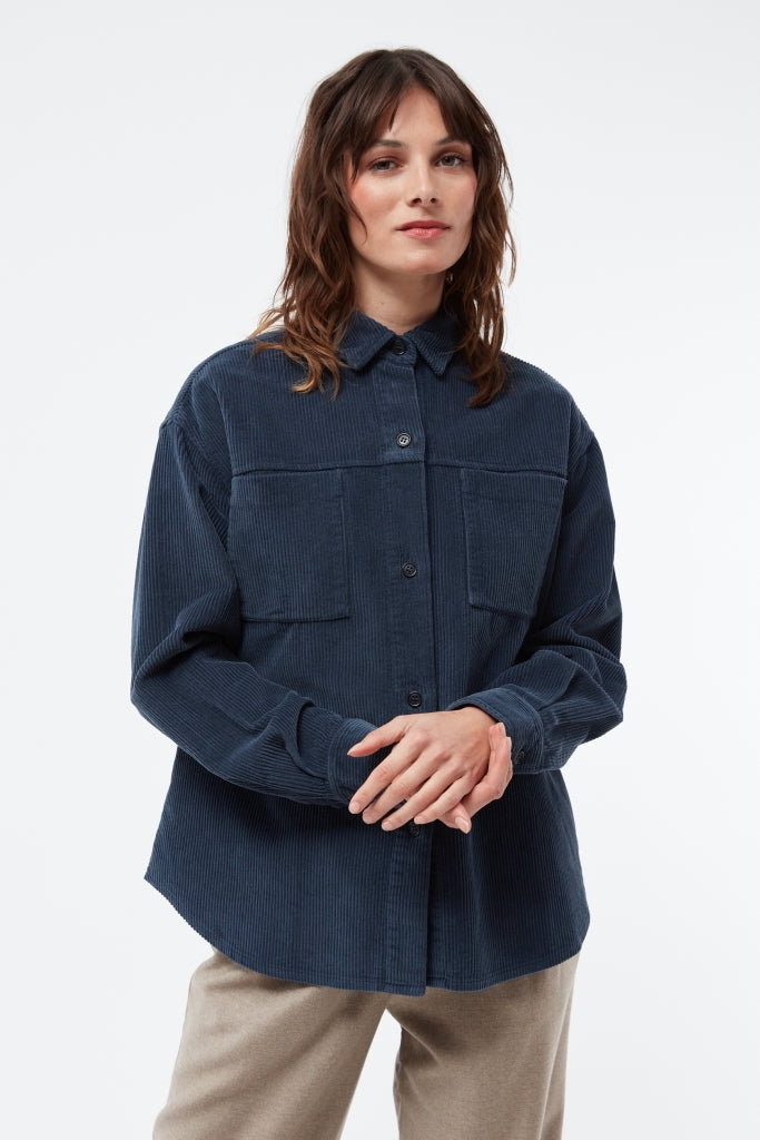 GBOXANA Cord Overshirt midnight blue