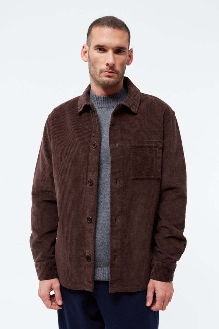 GBCurt Shirt Cord coffee brown