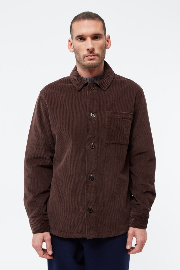 GBCurt Shirt Cord coffee brown