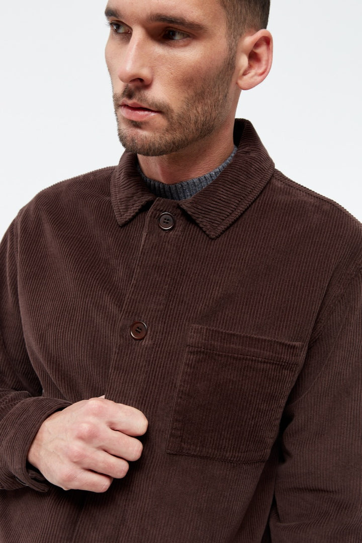 GBCurt Shirt Cord coffee brown