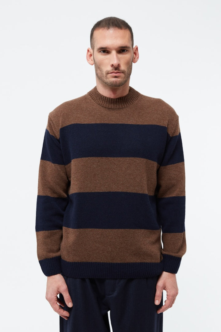 GBIvan Pullover brown blue stripes