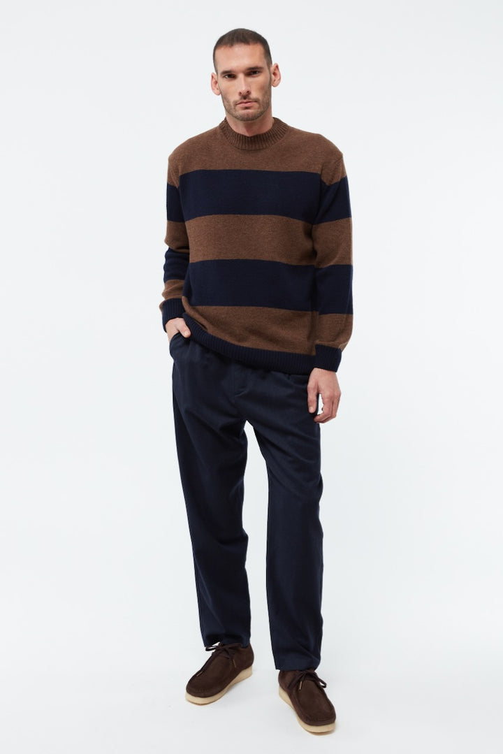 GBIvan Pullover brown blue stripes