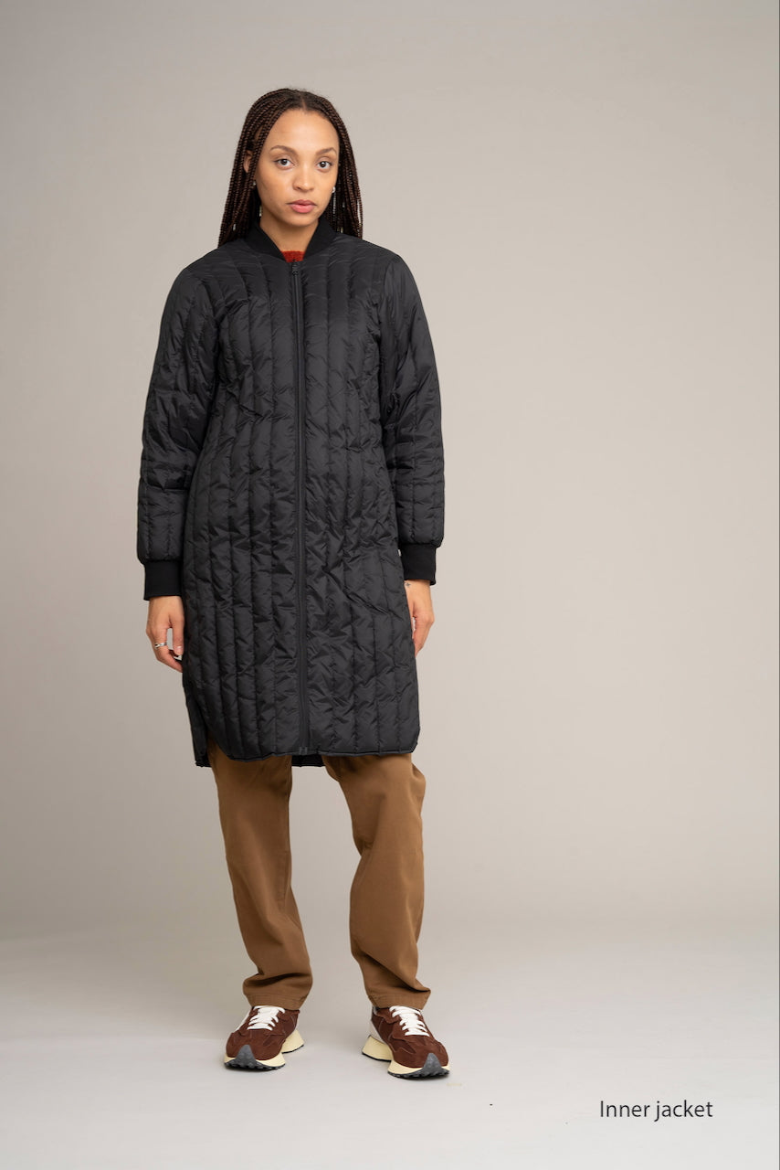 KAIA 2-in-1 Coat black
