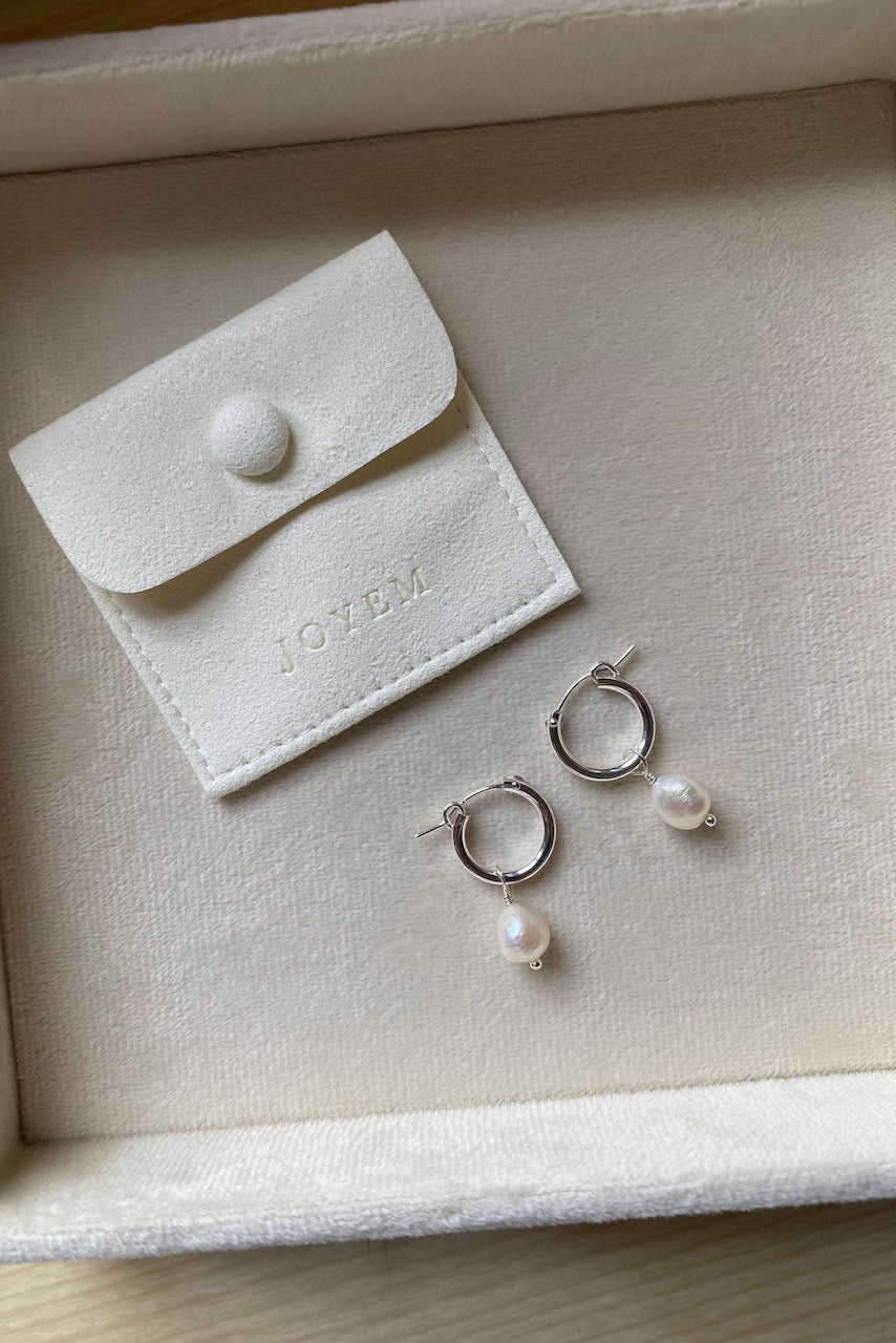 VENICE Pearl Hoops Earrings