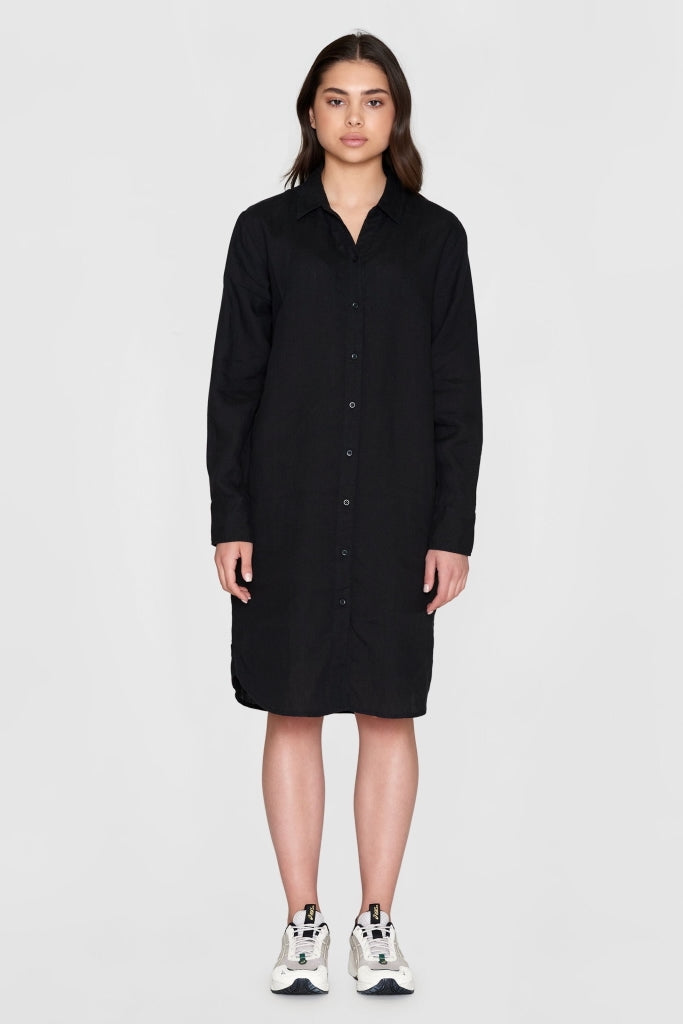 ORGANIC Linen Dress black jet