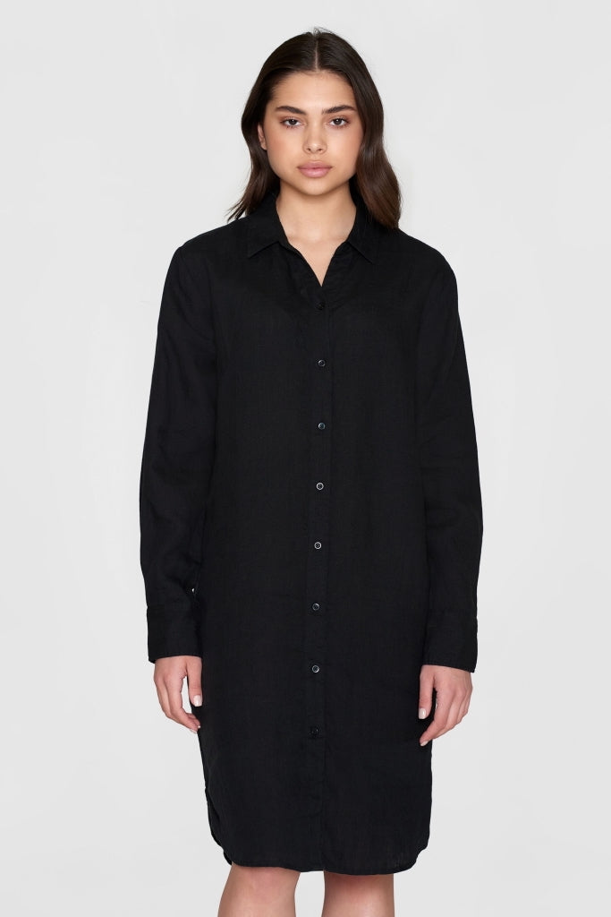 ORGANIC Linen Dress black jet