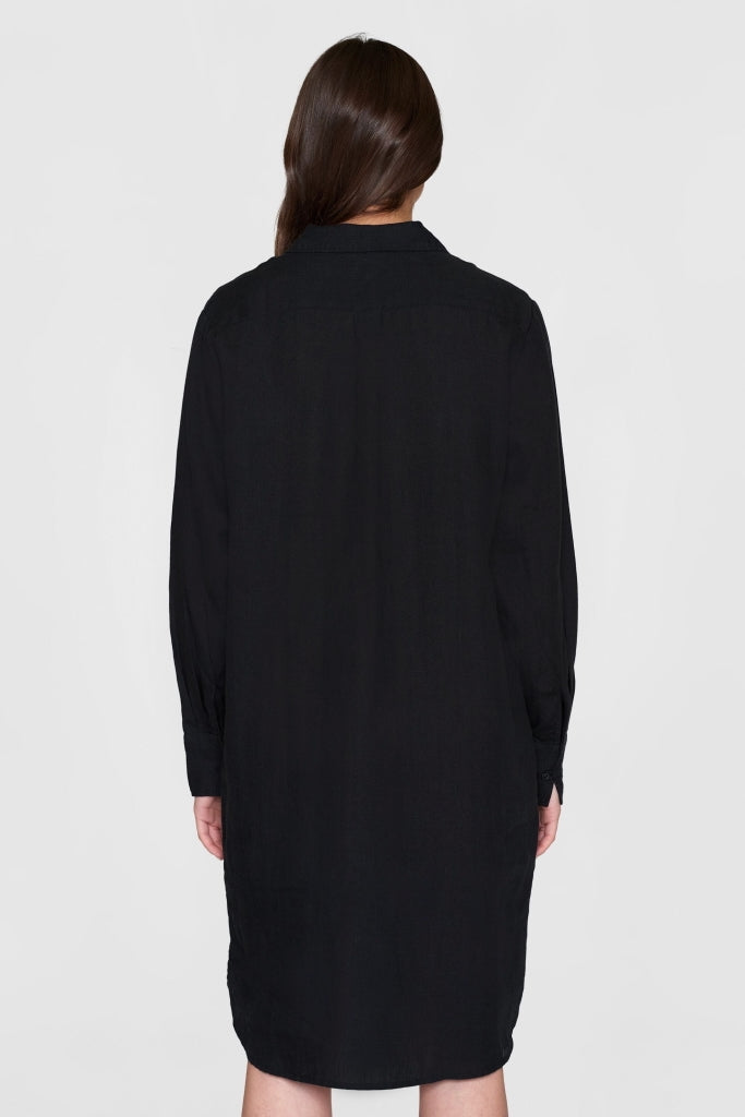 ORGANIC Linen Dress black jet