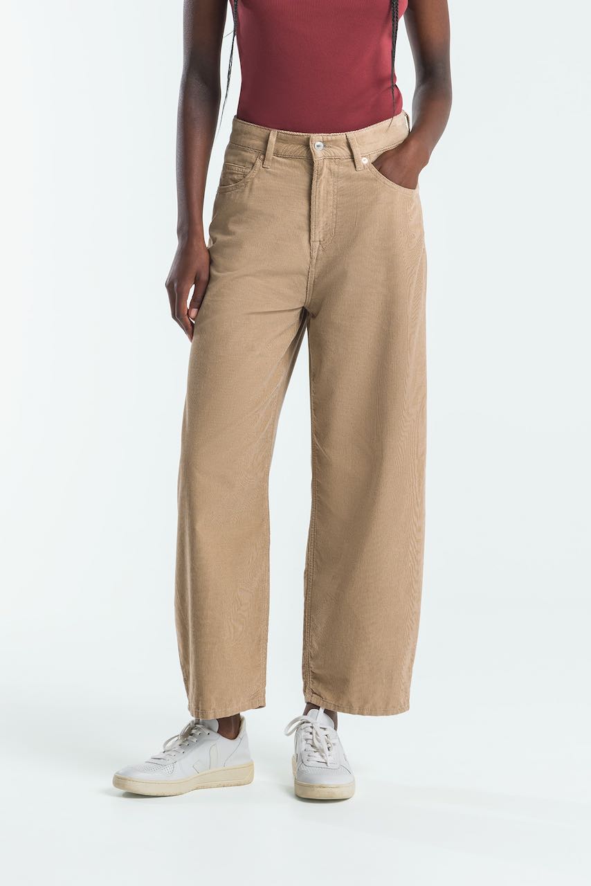 LEILA CORD silver mink